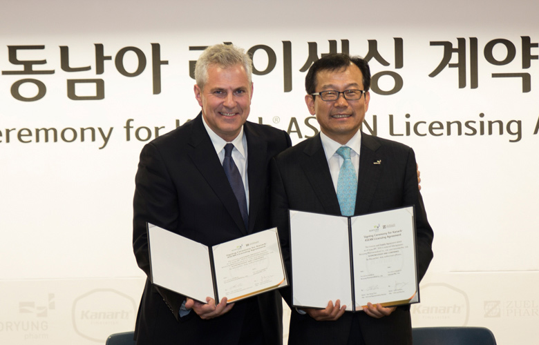 2015. 06. 30 카나브 단일제 인도네시아 등 동남아 13개국 라이선스아웃 계약(쥴릭파마/1억2900만달러)
